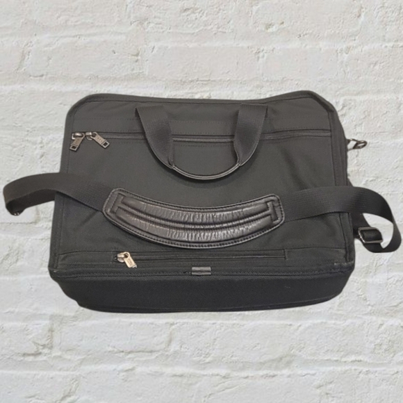 TUMI Alpha Black Ballistic expandable Laptop Business Briefcase